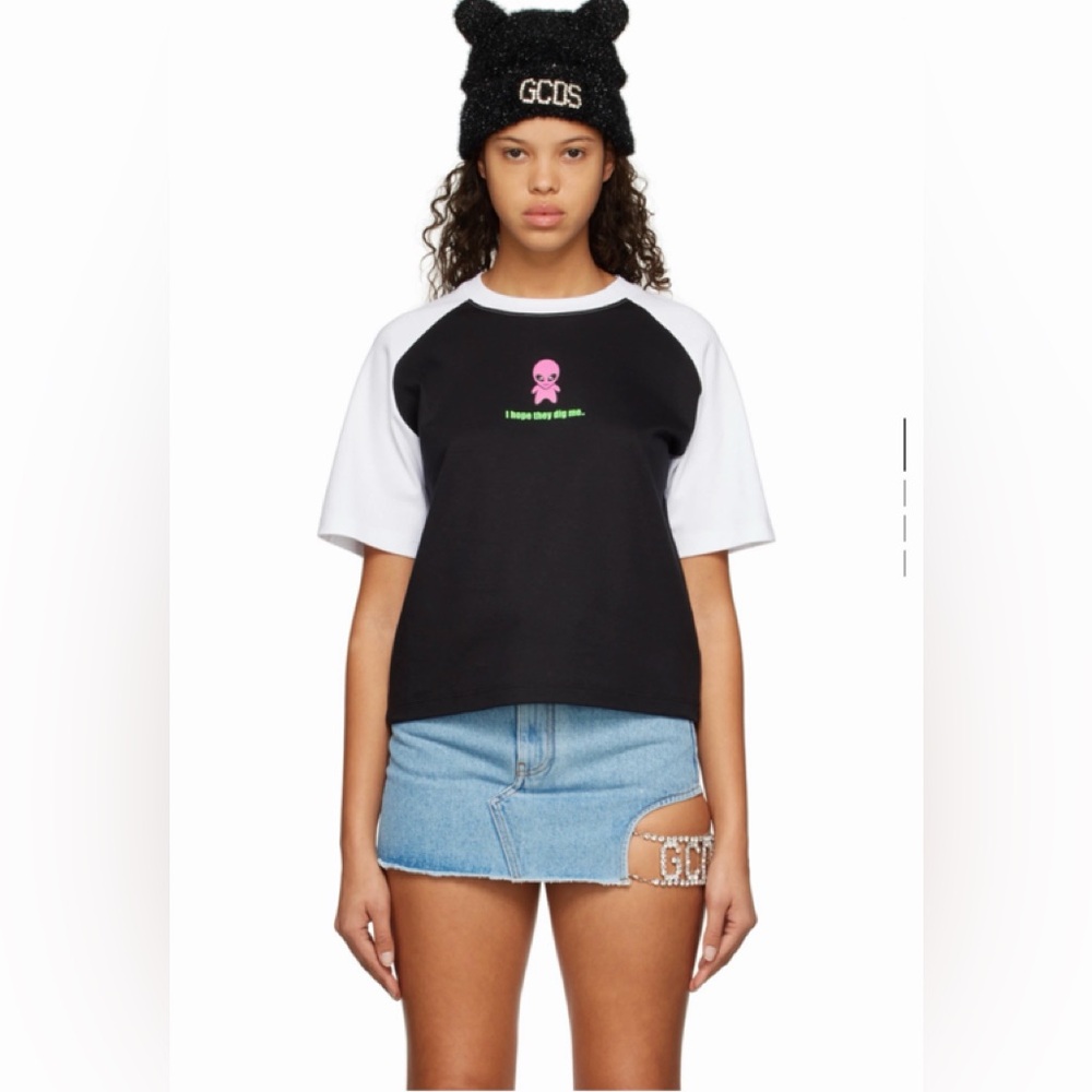 GCDS black wirdo T-shirt